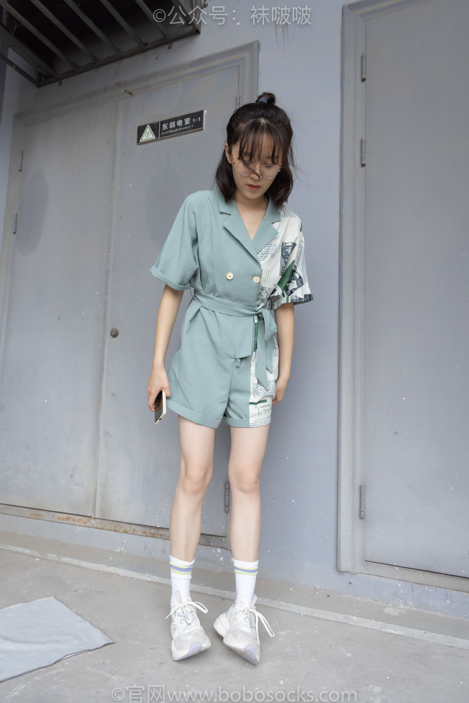 [BoBoSocks袜啵啵]NO.025 熊熊-安踏运动鞋、白色棉袜（踩脏）、裸足[146P+1V／5.23GB]
